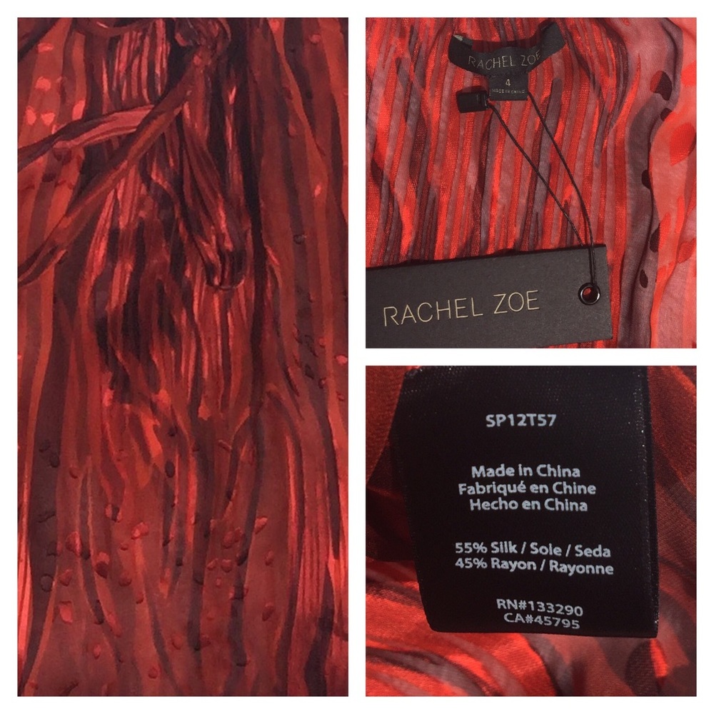 NWT RACHEL ZOE RED TOP - Picture 5 of 5