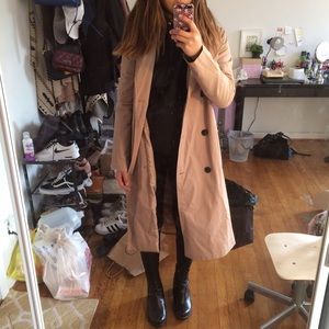 Khaki trench coat