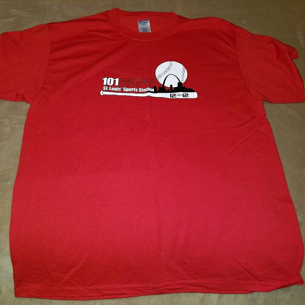 New St Louis ESPN 101 Red XL Tee shirt