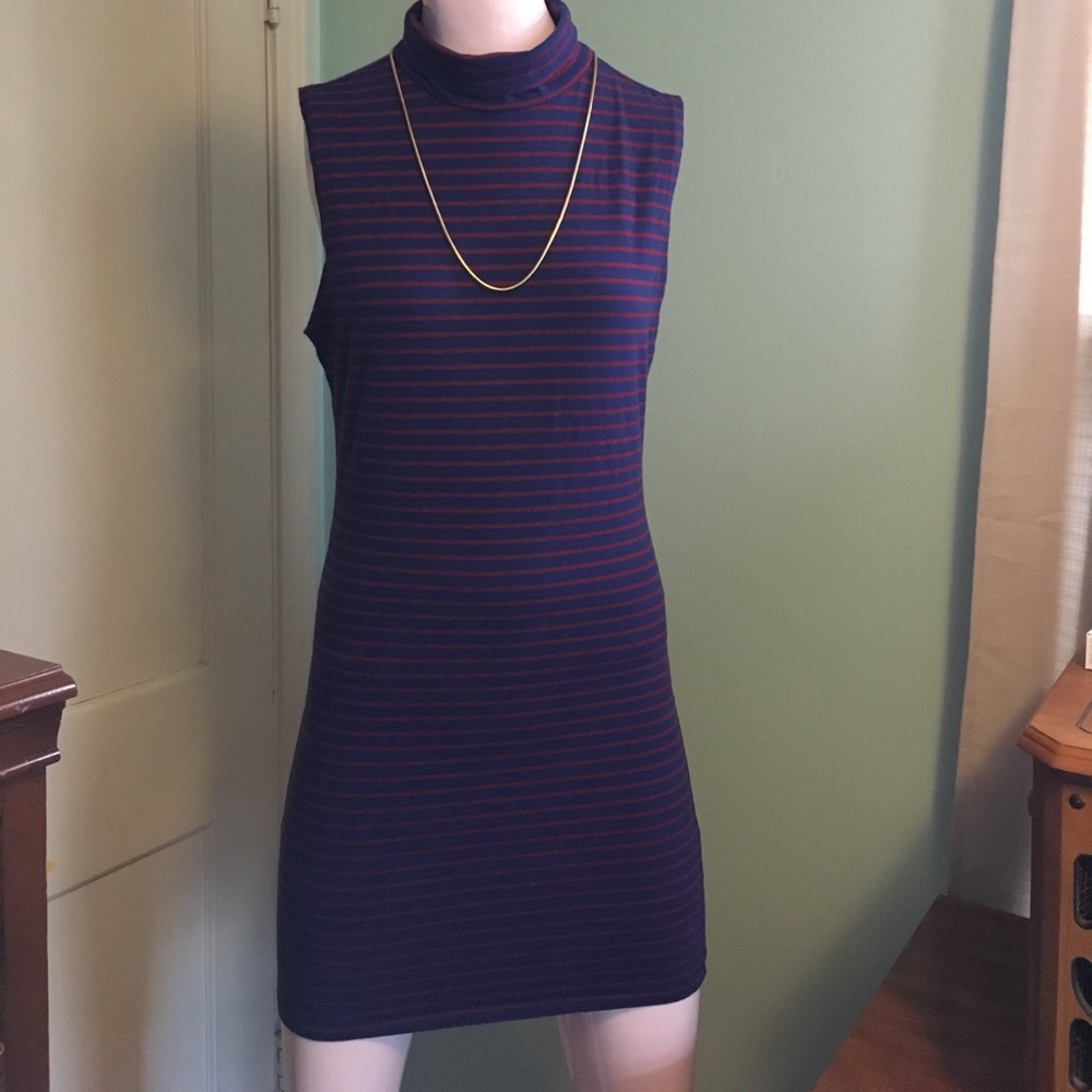 Striped Turtleneck Body con dress