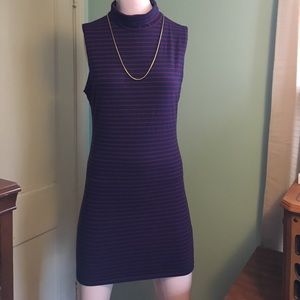 Striped Turtleneck Body con dress