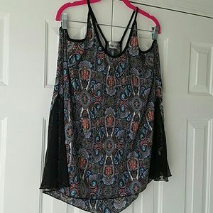 Mesh Cut Out Racer-back Tank
