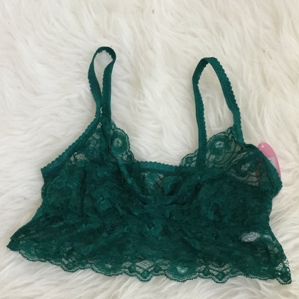 Emerald lace bralette