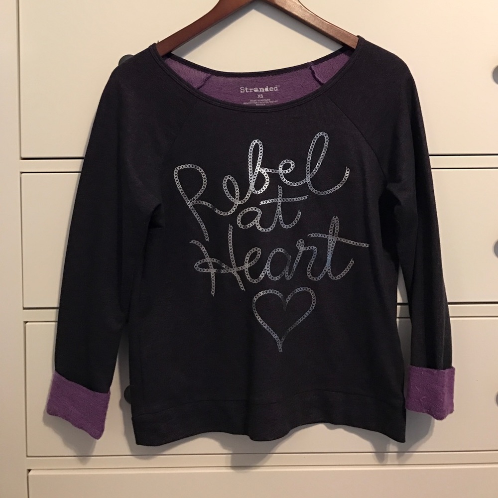 Purple Rebel At Heart Top