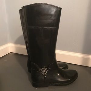 Black Michael Kors Rainboots (Size 9)