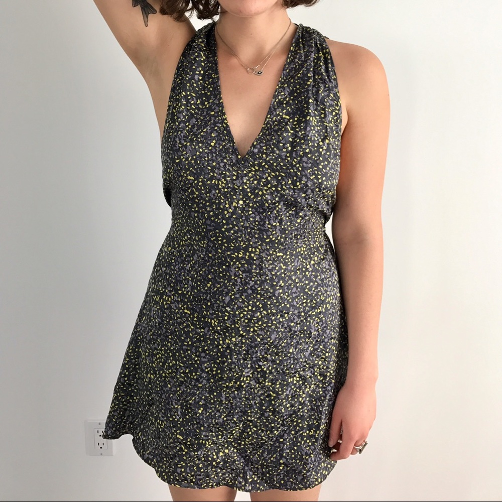 Elizabeth & James Silk Open Back Cocktail Dress