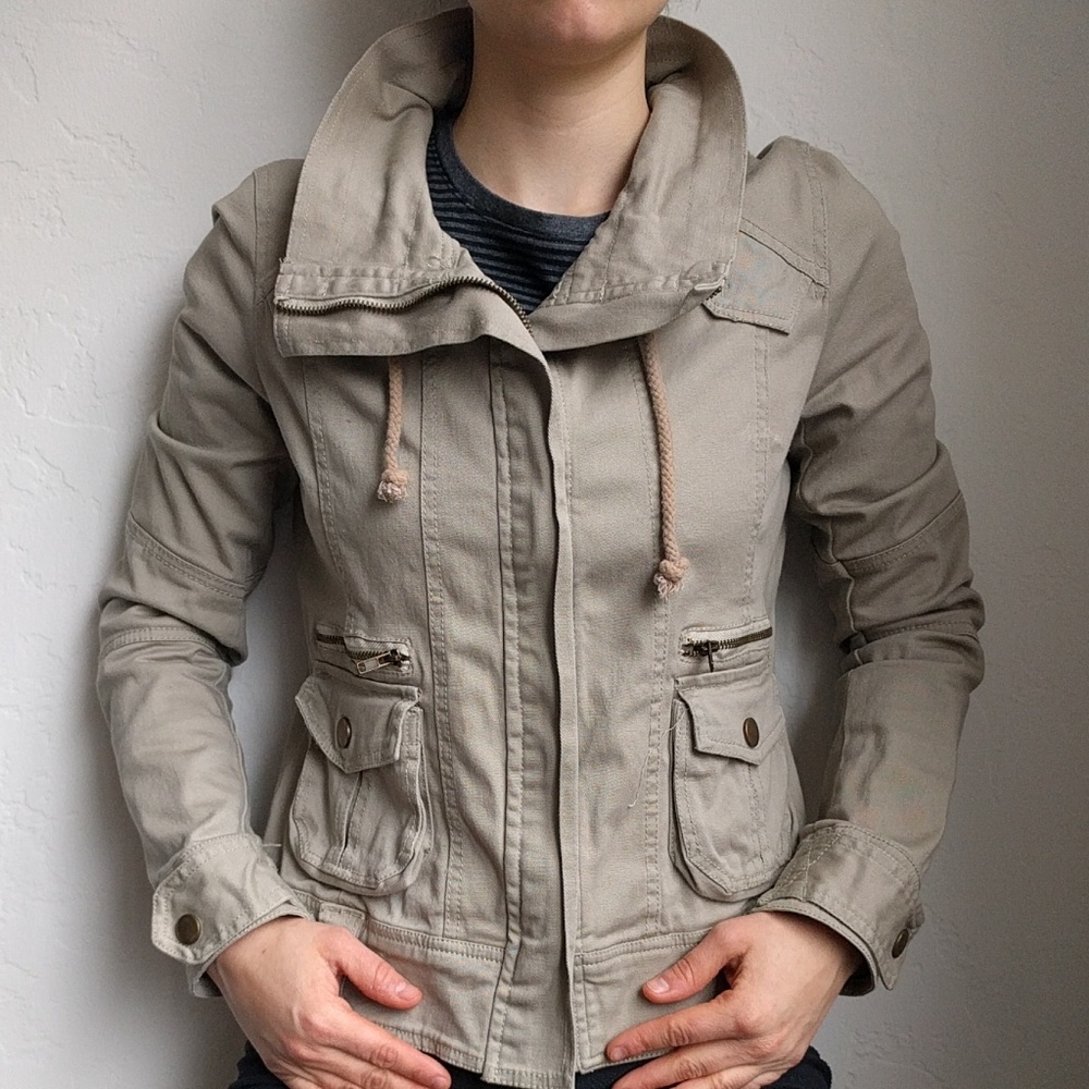 Tan cargo style jacket