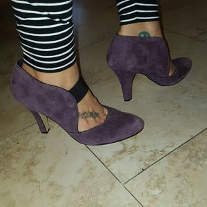 Purple Suede Nine West Heels