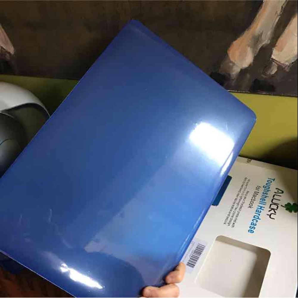 Blue and purple MacBook Pro 15 inch