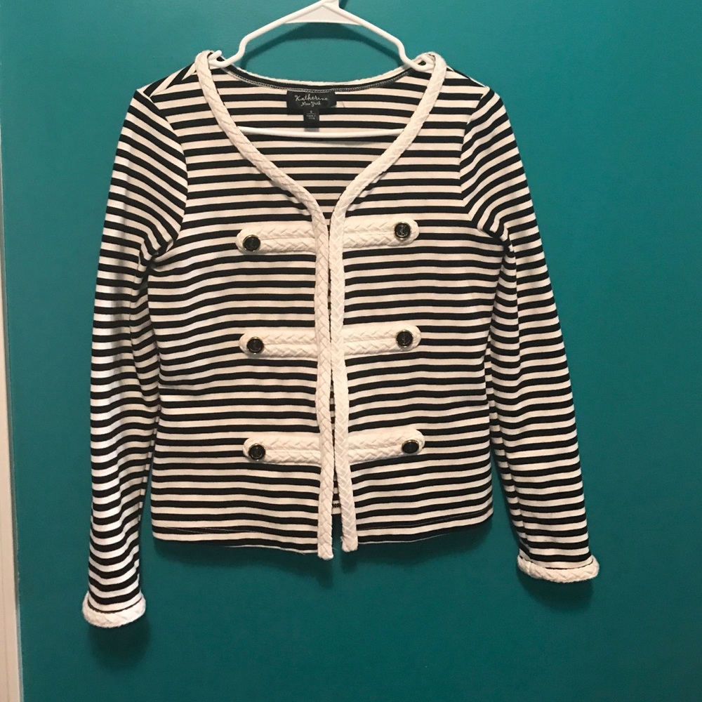 Black and White Striped Sailor Jacket!!⚓️