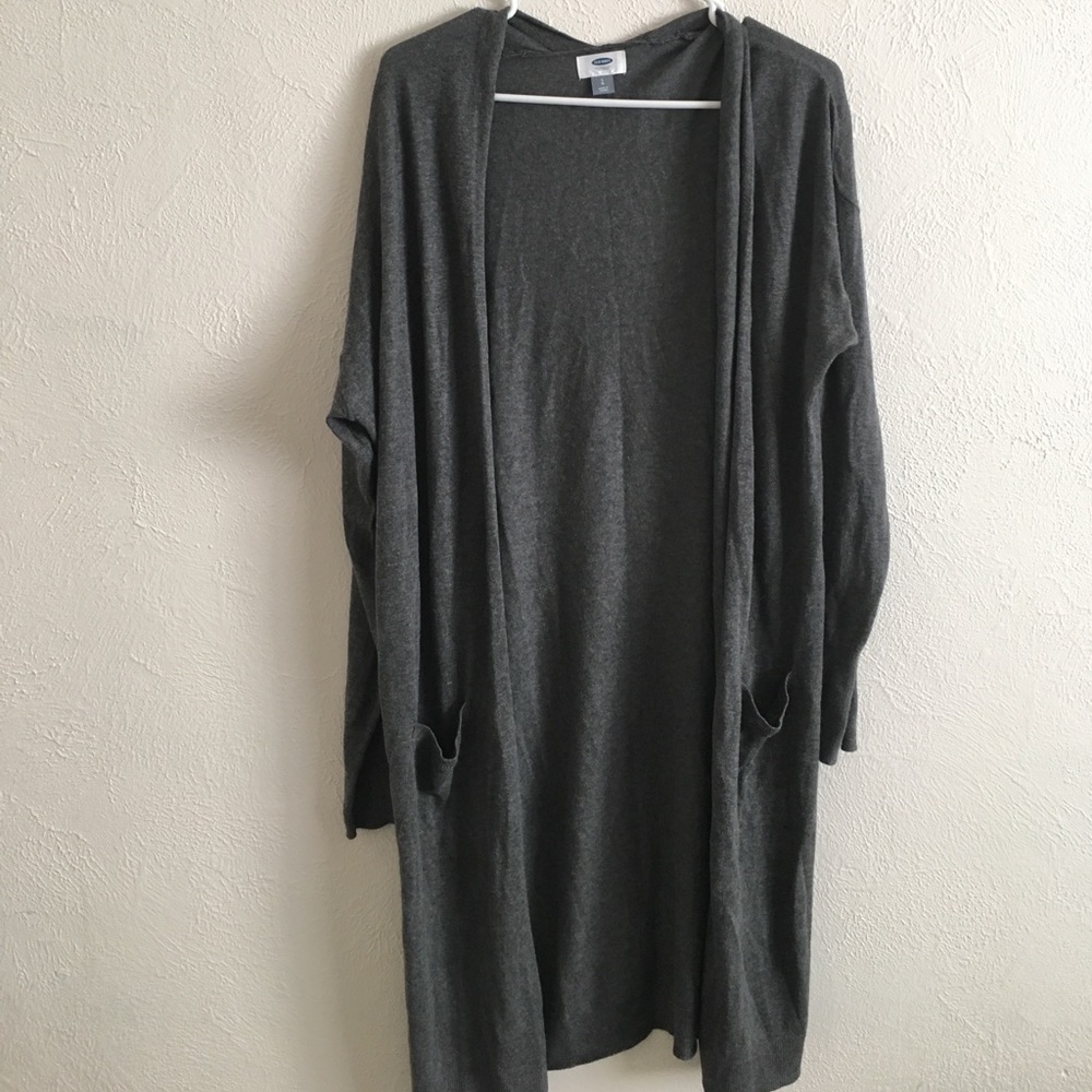 Long grey cardigan