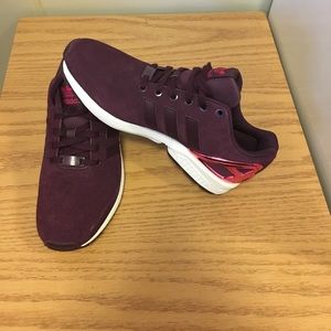 Burgundy Adidas ZX Flux