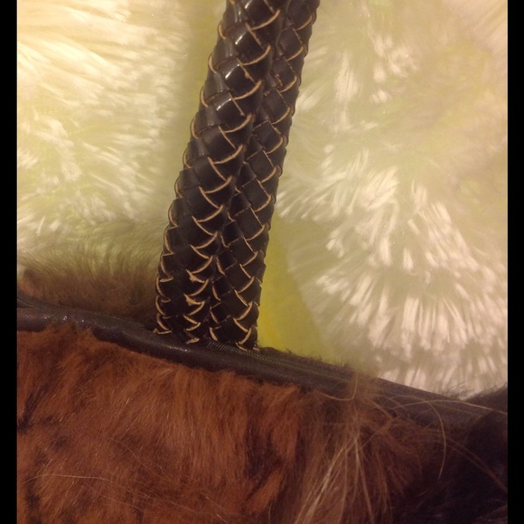 Christian Dior multi-fur and braided leather bag - Picture 3 of 8