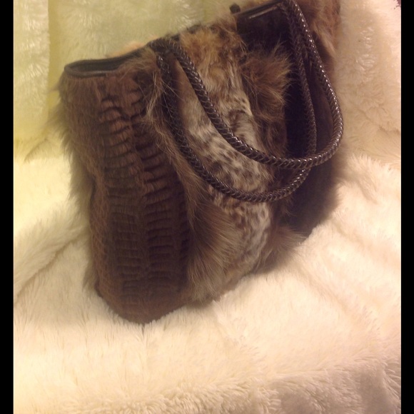 Christian Dior multi-fur and braided leather bag - Picture 5 of 8