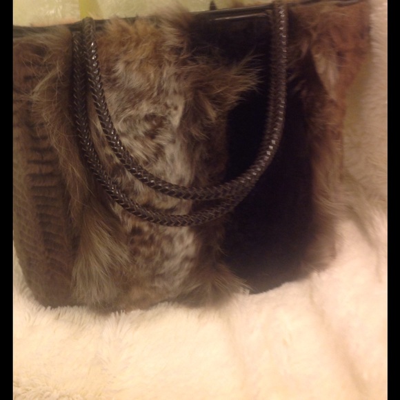 Christian Dior multi-fur and braided leather bag - Picture 6 of 8