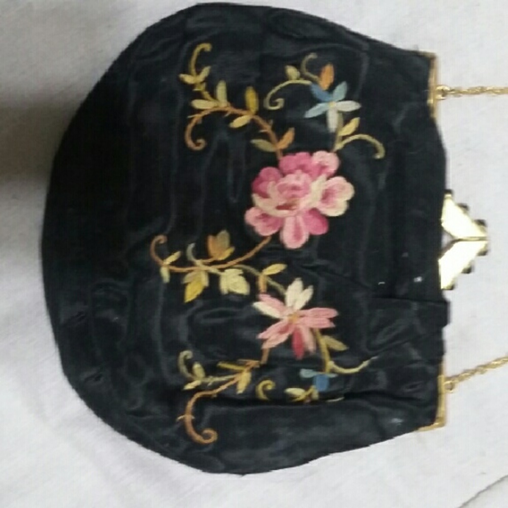 Vintage hand embroidered purse