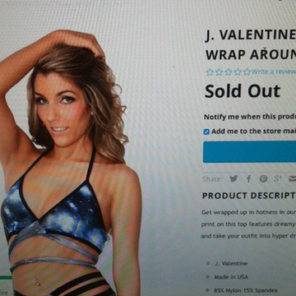 IHEARTRAVES (j valentine) galaxy wrap around top!