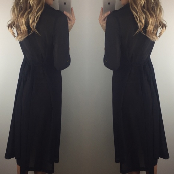 -Blush Sheer Maxi Trench- - Picture 7 of 7