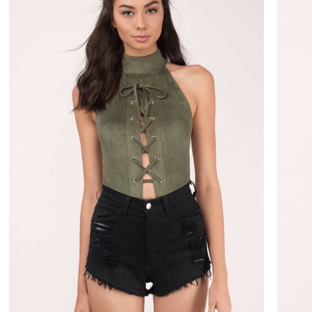 Tobi suede body suit