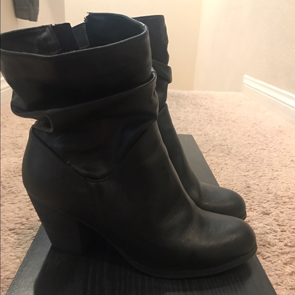 Aldo's genuine leather black booties.