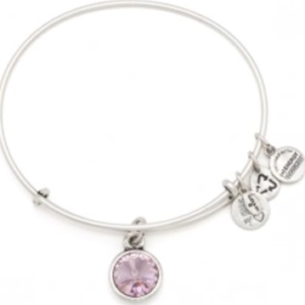 Alex and Ani June Birthstone Bangle in Silver