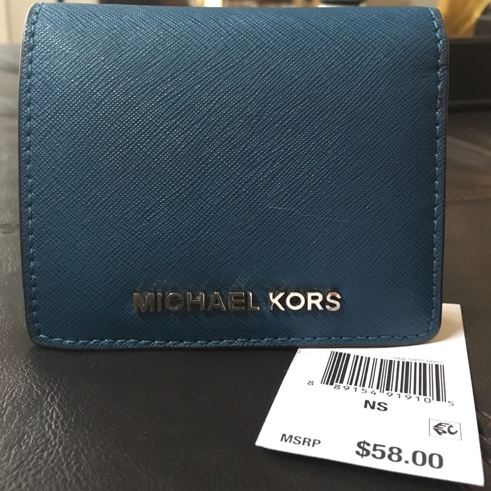 Blue Michael kors wallet