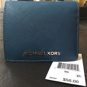 Blue Michael kors wallet