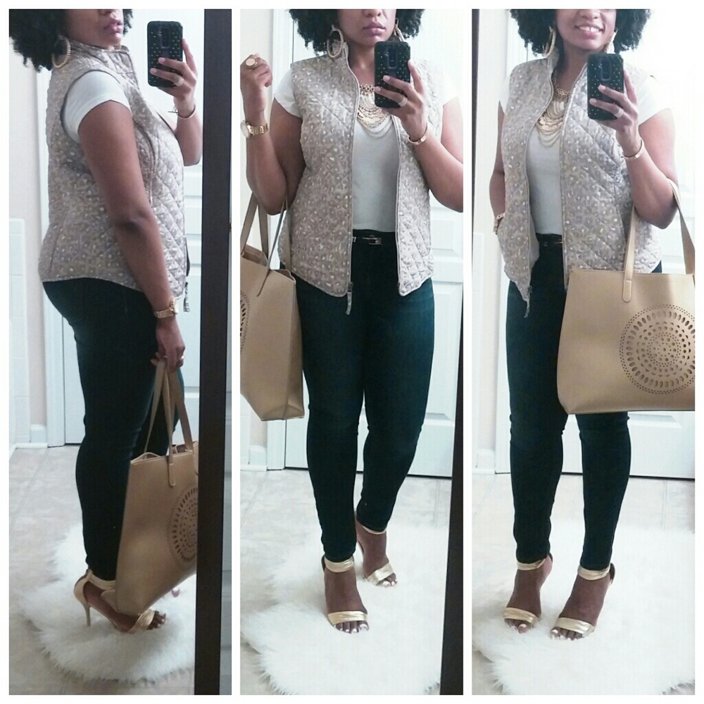 Van Heusen Gray Leopard Cushioned Vest