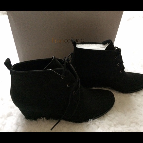 Franco Sarto Annabelle Sueded Leather Wedge Bootie - Picture 3 of 4