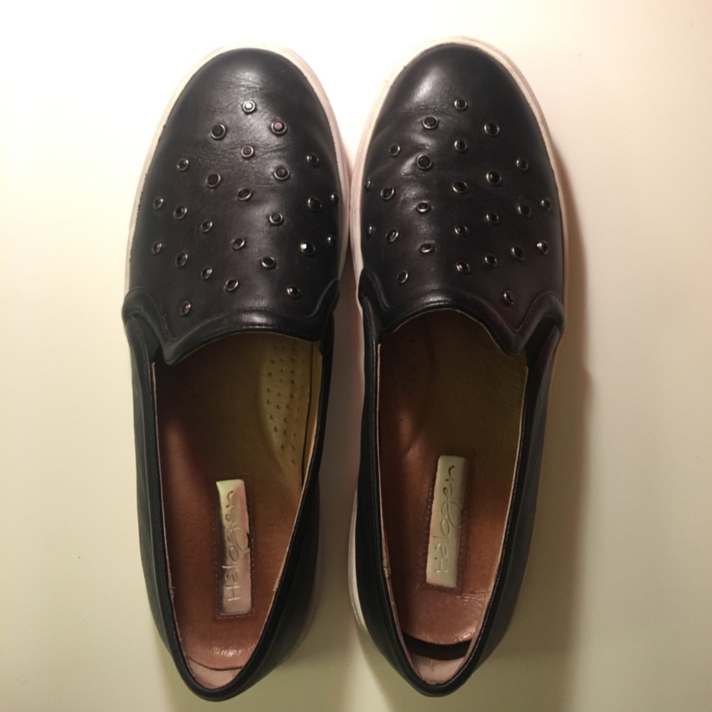 Black studded Halogen slip-ons 7.5 (Women's)
