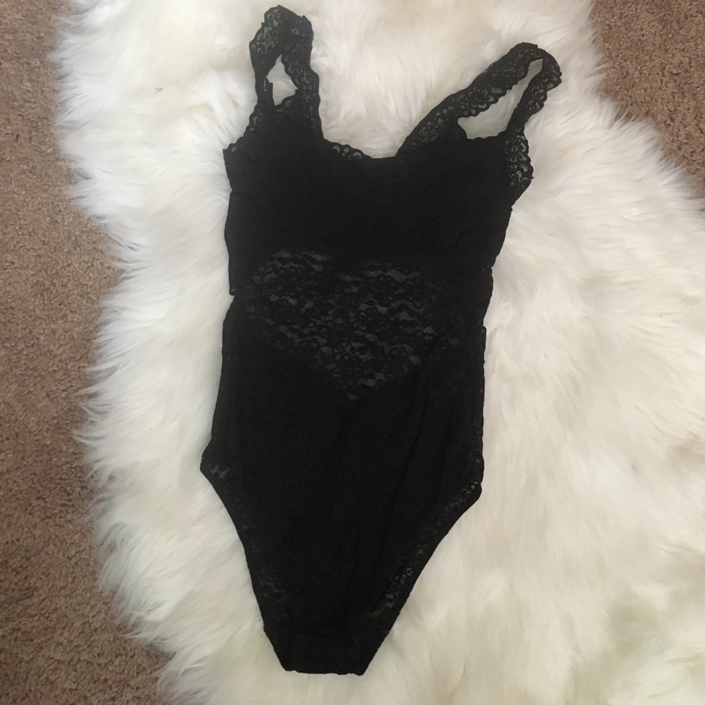 Open-Back Lace Body Suit