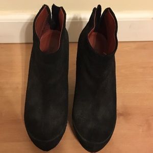 Luxury Rebel Black Suede Platform Booties