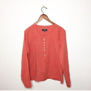 Signal for Anthropologie Orange Blouse.
