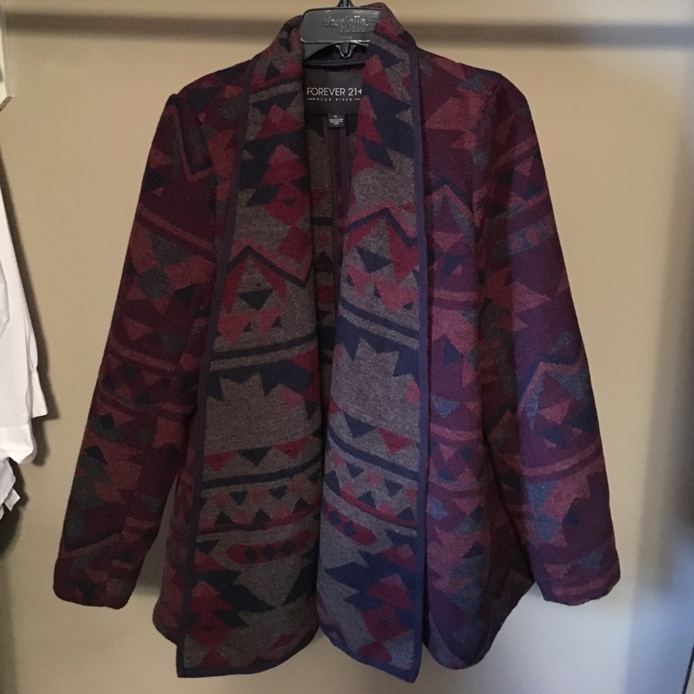 Plus size tribal jacket