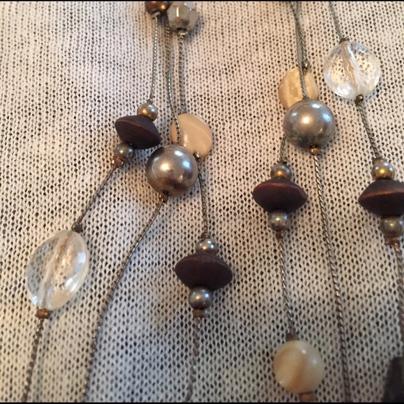 Bead and crystal necklace - Picture 3 of 4