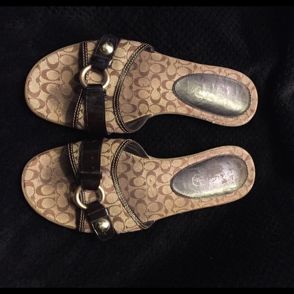 Authentic coach sandals