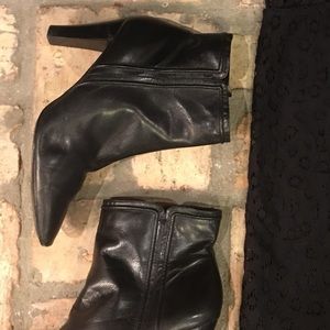 Black Leather Booties