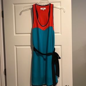 Tibi Dress - Size 8 Color block red and blue