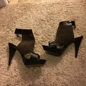 Michael Kors suede brown heels