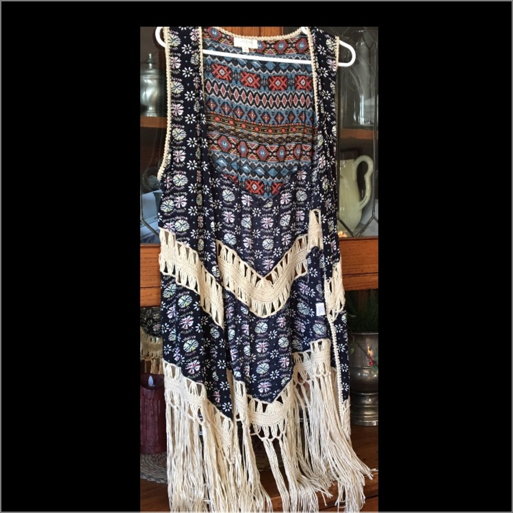 BoHo style vest very cute with jeans or shorts!