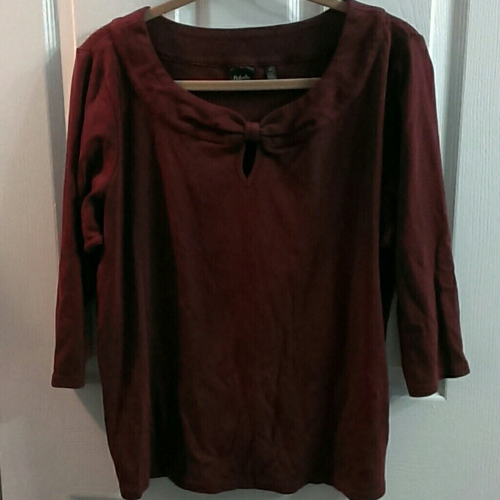 Burgundy Pullover Blouse