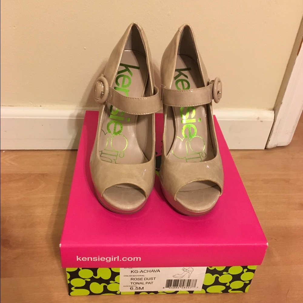 Kensie girl Patent platform mary-Jane heels