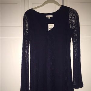 Nordstroms navy lace dress