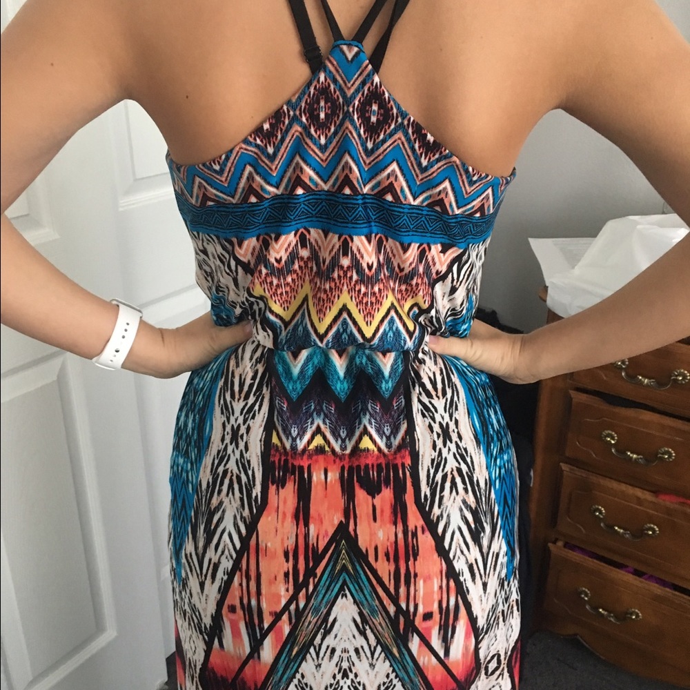 SOLD 🔥Aztec print maxi dress 🔥