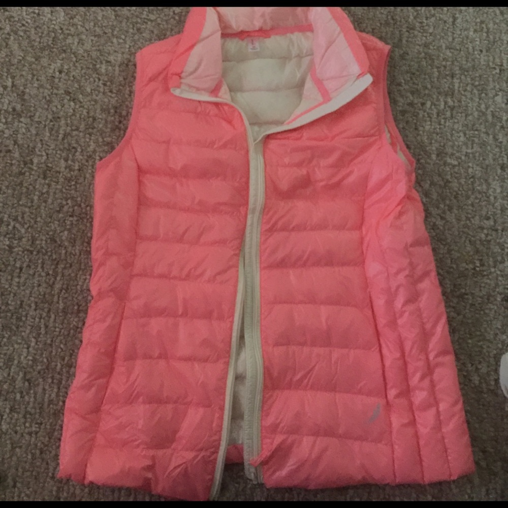 Bright pink vest