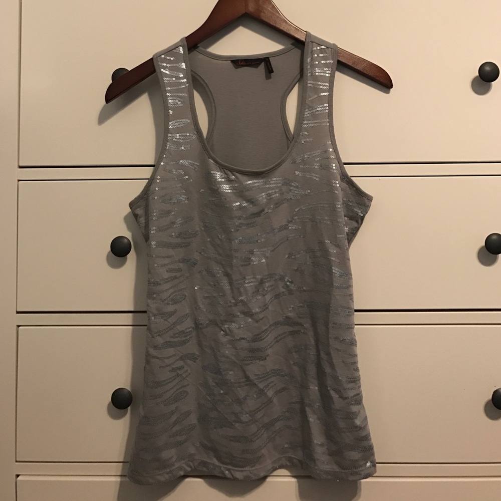 Gray Sequin Tank