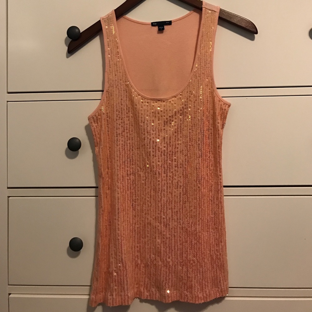 Orange Sequin Tank