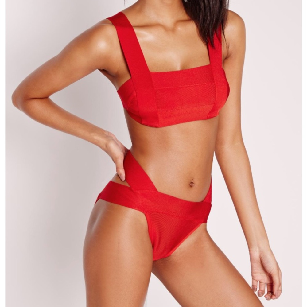 ABAD x Missguided Square Neck Bandage Bikini set