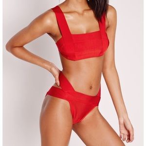 ABAD x Missguided Square Neck Bandage Bikini set