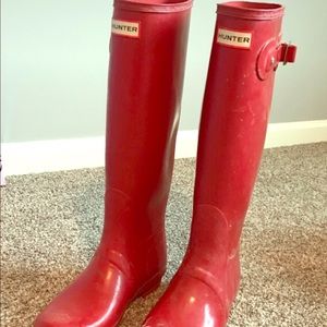 Red hunter Rain boots